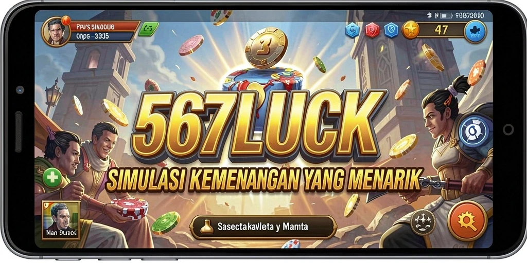Screenshot utama 567LUCK menampilkan gameplay yang seru dan interaktif.