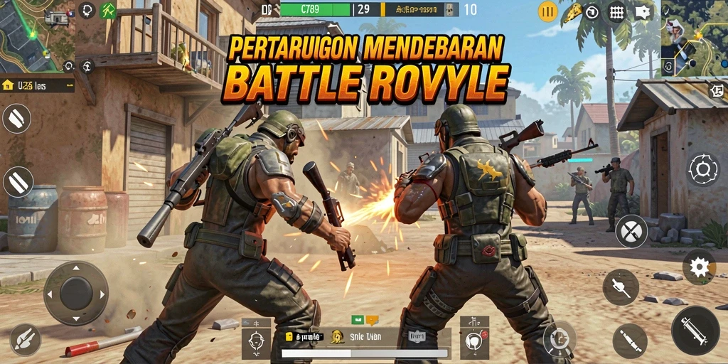 Screenshot gameplay Battle Royale C789 menampilkan aksi tempur yang intens dan strategi seru.