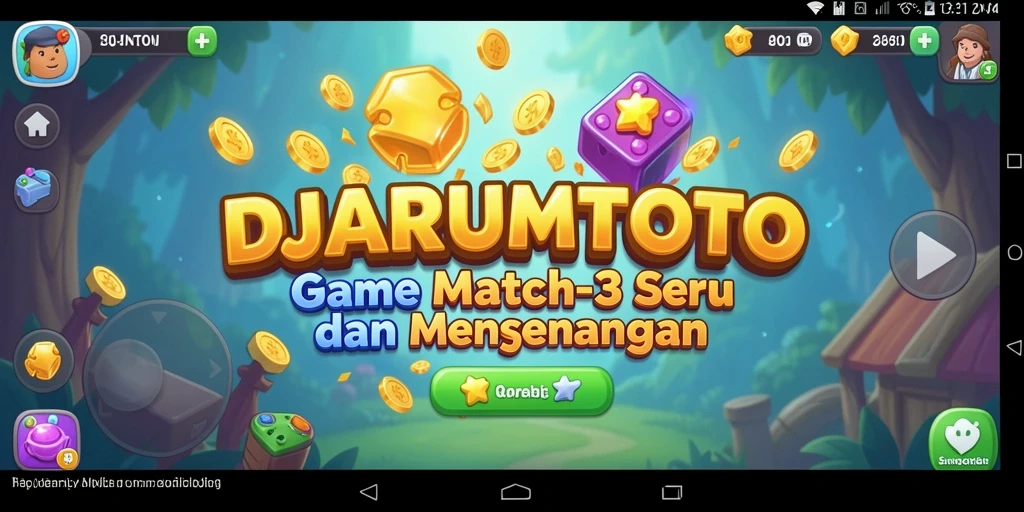 Tampilan gameplay DJARUMTOTO yang penuh warna dan menarik.