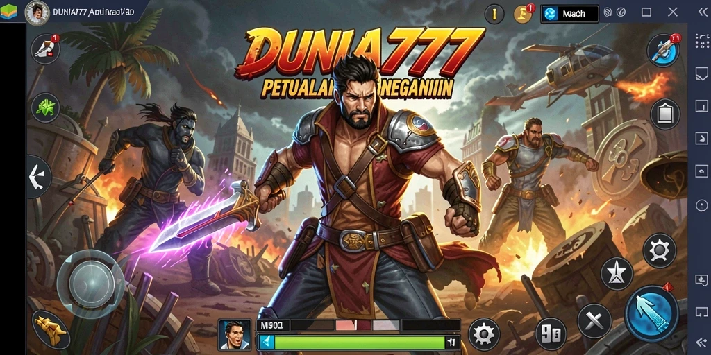 Tampilan gameplay DUNIA777 dengan aksi seru dan menegangkan.