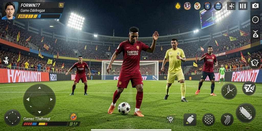 Tampilan gameplay FORWIN77 yang mendebarkan dan penuh aksi.