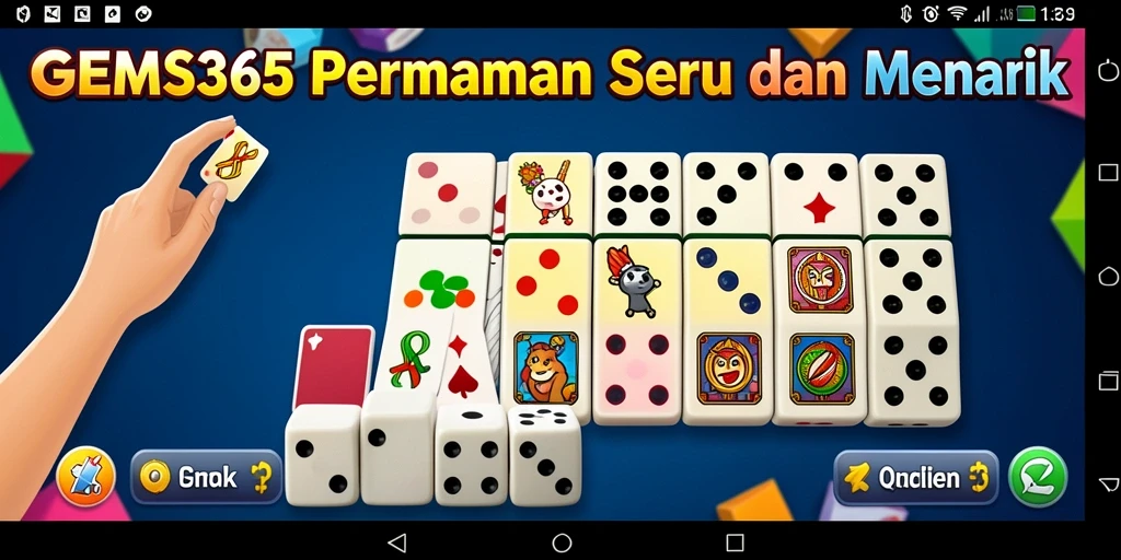 Tampilan screenshot dari pengalaman bermain Domino yang menarik di GEMS365.