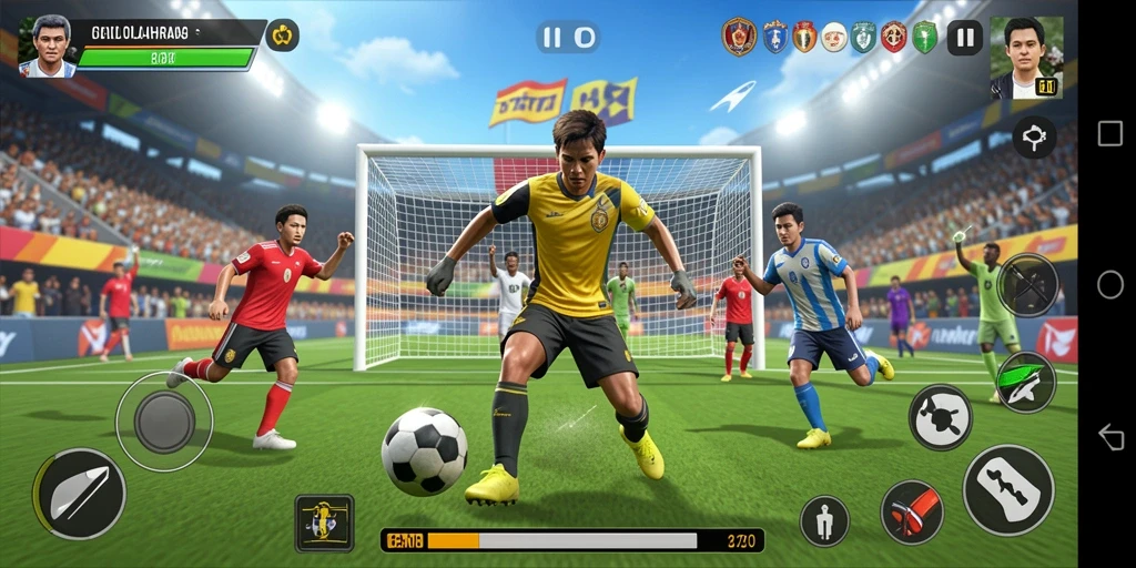 Tampilan gameplay H03 yang mendebarkan dalam aksi olahraga.