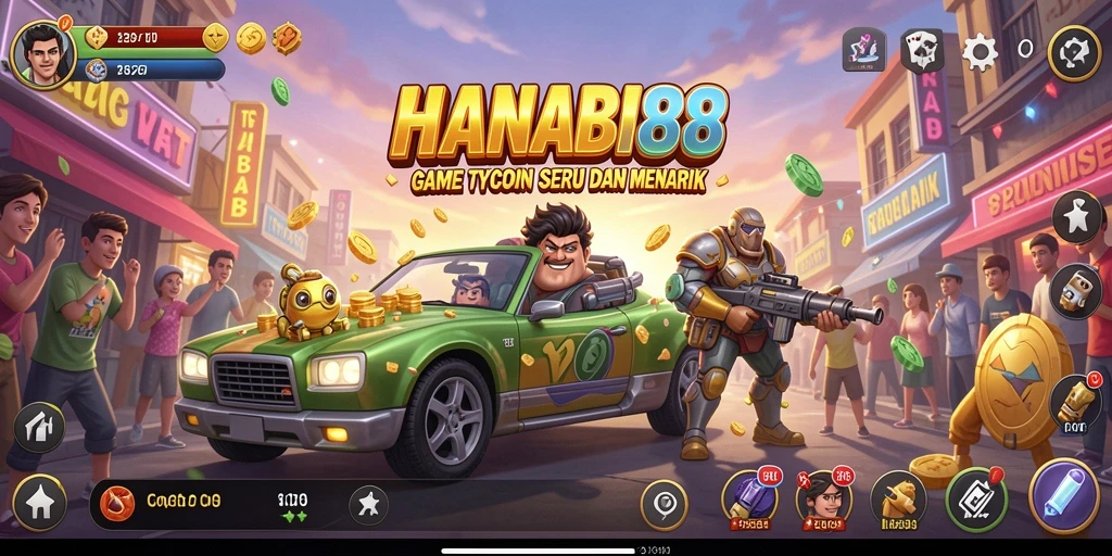 Screenshot utama HANABI88 menampilkan gameplay Tycoon yang menarik.