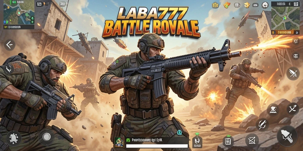 Gambaran gameplay menegangkan di LABA777 dengan aksi Battle Royale.
