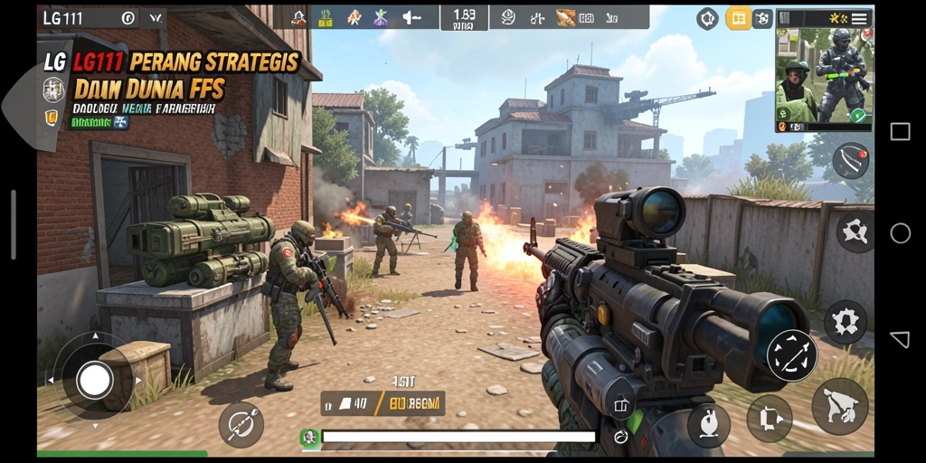 Gameplay LG111 yang mendebarkan dalam pertempuran FPS.