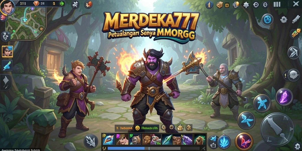Tampilan gameplay MERDEKA777 yang menakjubkan dalam petualangan MMORPG.