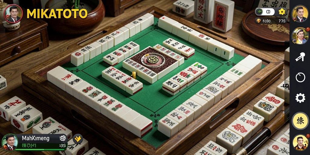 Screenshot MIKATOTO menunjukkan gameplay Mahjong yang seru dan menarik.