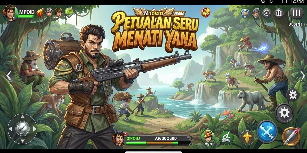 Tampilan menarik dari gameplay MPOID dalam dunia petualangan.