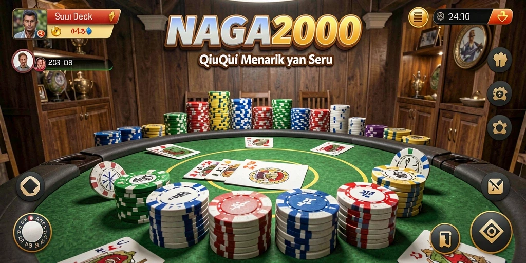 Tampilan gameplay menarik dalam NAGA2000 QiuQiu.