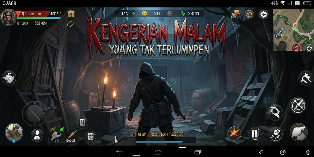 Tampilan gameplay OJA89 yang menyeramkan dan mencekam.