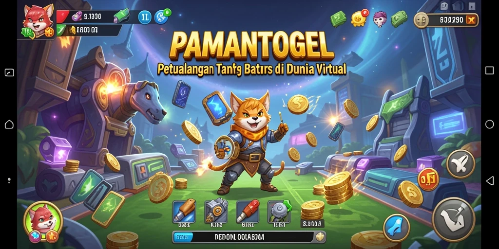 Screenshot PAMANTOGEL menampilkan pemandangan indah dunia terbuka yang menakjubkan.