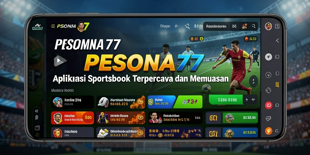 Tampilan antarmuka PESONA77 dengan fitur taruhan olahraga.
