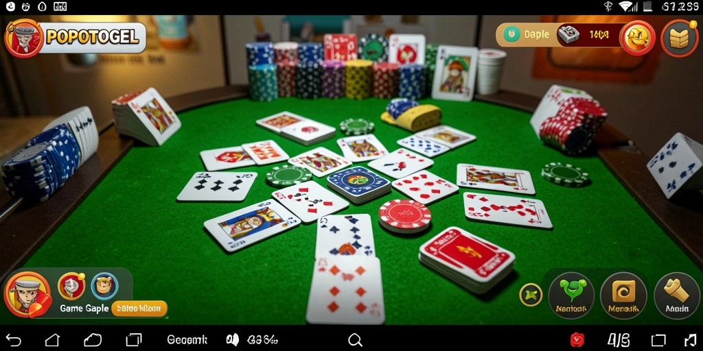 Screenshot menunjukkan gameplay seru dan interaktif dari game Gaple.