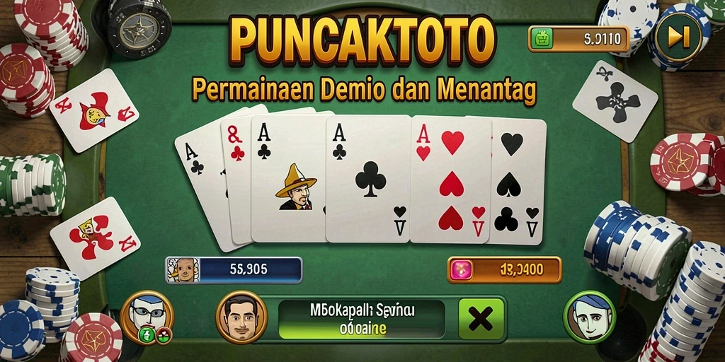 Screenshot gameplay PUNCAKTOTO menampilkan aksi bermain Domino yang seru.