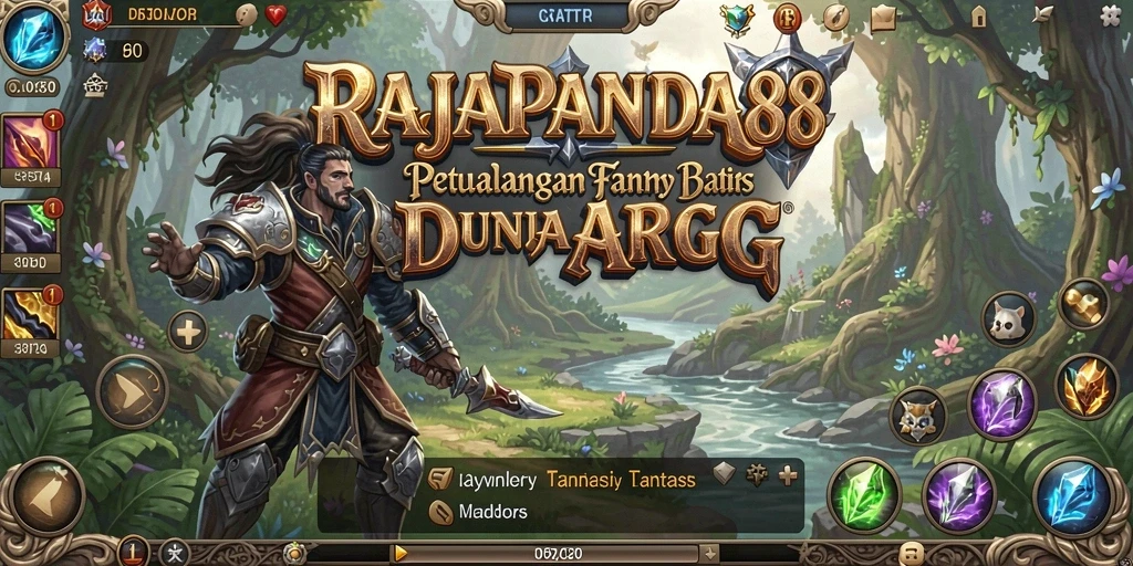 Tangkapan layar RAJAPANDA88 menampilkan pertempuran seru di dunia fantasi.