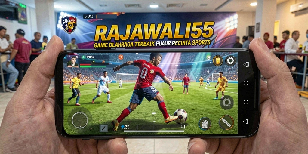 Tampilan gameplay mendebarkan dari RAJAWALI55 dengan aksi olahraga seru.