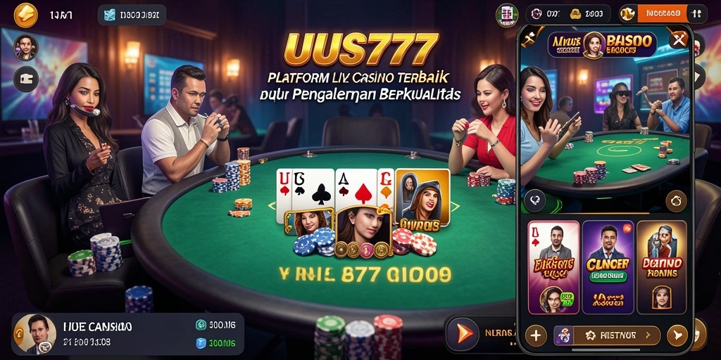 Tampilan gameplay Live Casino di aplikasi UUS777 yang menegangkan.