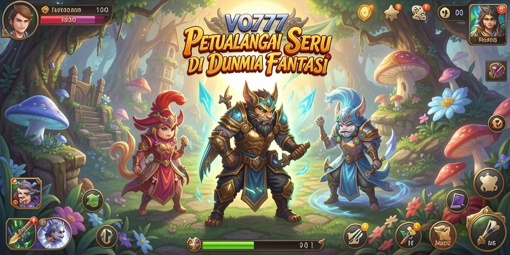 Gameplay seru dengan petualangan di dunia fantasi.