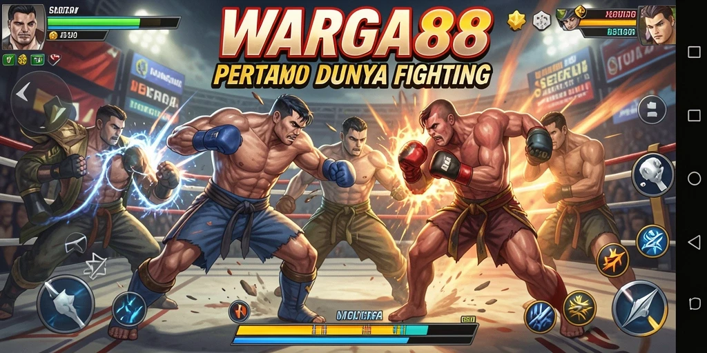 Tampilan aksi pertarungan seru di WARGA88.