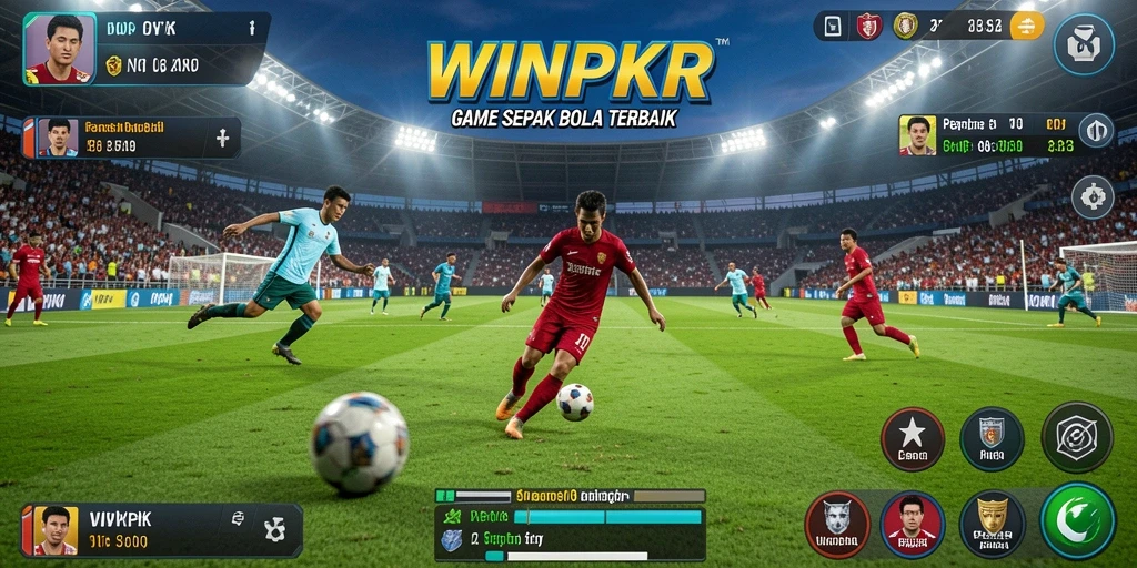 Tampilan gameplay WINPKR yang mendebarkan dalam pertandingan sepak bola.